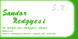 sandor medgyesi business card
